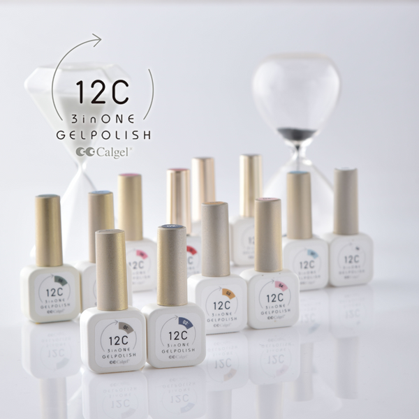 Calgel 12C Non-Wipe Three-in-One Gel Polish 04 Natural Peach 8ml (CG12C04)