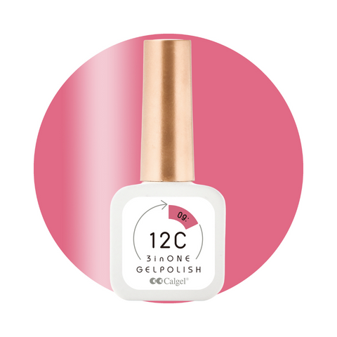 Calgel 12C Non-Wipe Three-in-One Gel Polish 09 Rose 8ml (CG12C09)