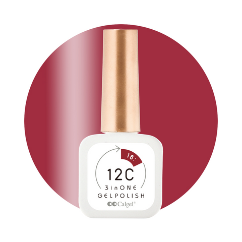 Calgel 12C Non-Wipe Three-in-One Gel Polish 16 Fire 8ml (CG12C16)