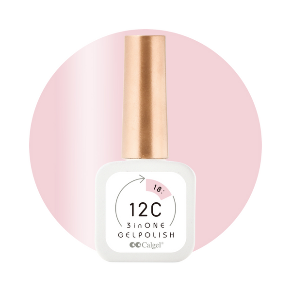 Calgel 12C Non-Wipe Three-in-One Gel Polish 18 Blush 8ml (CG12C18)